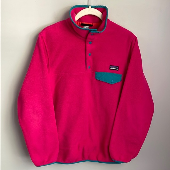Patagonia Synchilla Snap-T Fleece Pullover Sweater Raspberry Pink